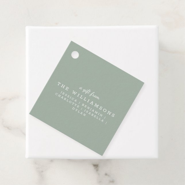 Cute Personlig - ett gift från modern Grönt Gåvor Etiketter (På plats)