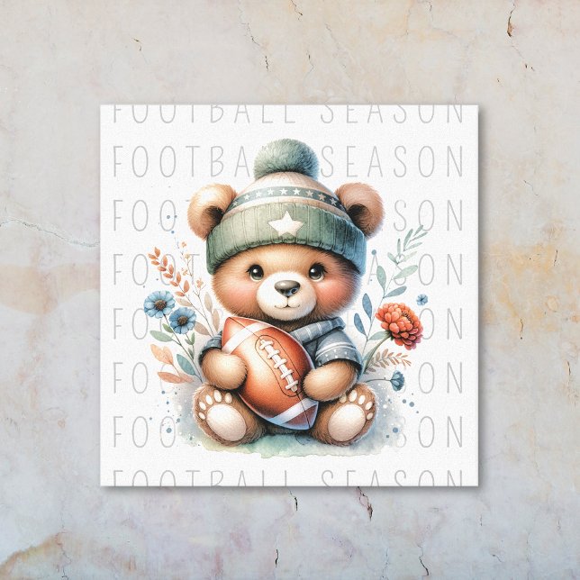 Cute Personlig Football Canvastryck (Cute Personalized Football Canvas Print)