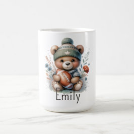 Cute Personlig Football Kaffemugg