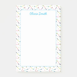 Cute Personlig Golf Mönster Women Post-it Block