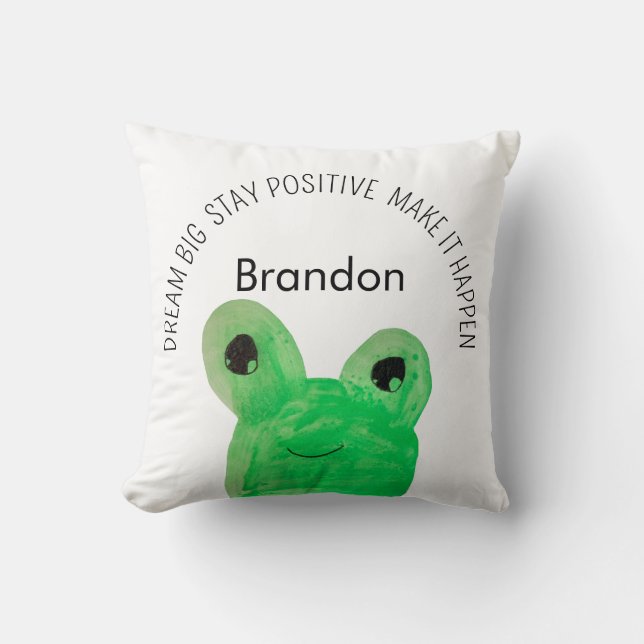 Cute Personlig gror-inspirationcitat Kudde (Framsida)