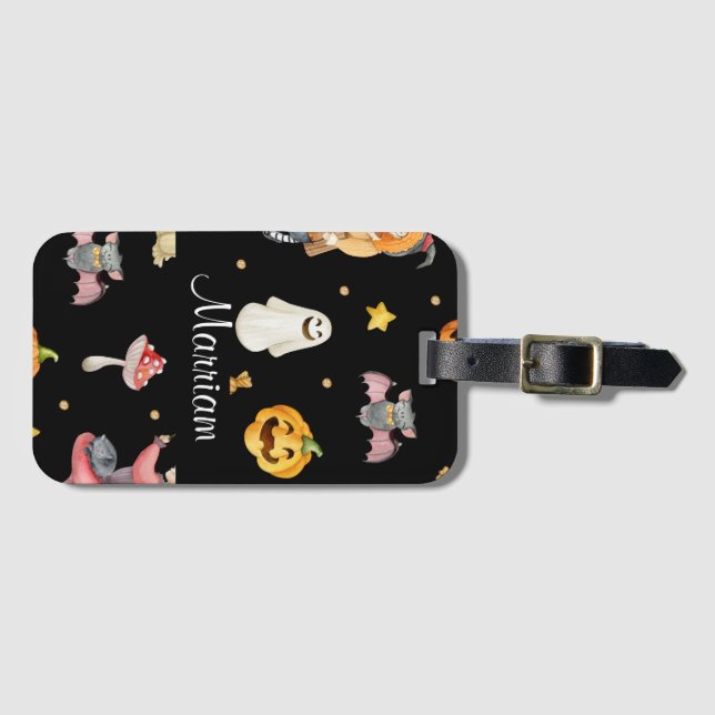 Cute Personlig Halloween Bagagebricka (Framsida horisontal)