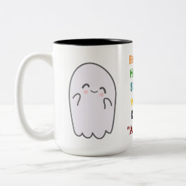 Cute Personlig Halloween Ghost Mugg