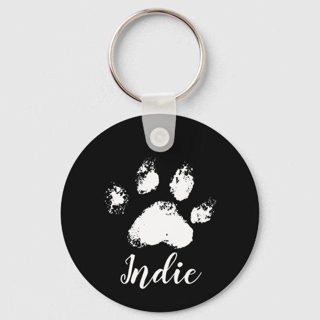 Cute Personlig Hund Sympathy Pet Memorial Nyckelring (Baksida)