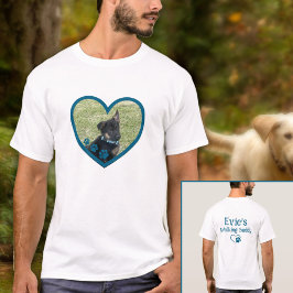 Cute Personlig Hund Walking Buddy Heart Photo T Shirt