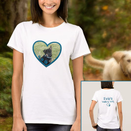 Cute Personlig Hund Walking Buddy Heart Photo T Shirt