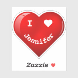 Cute Personlig I Heart Lycklig Ansikte Heart Klistermärken