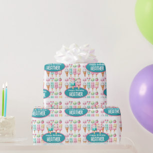 Cute Personlig IcePop Sommardag Girls Presentpapper