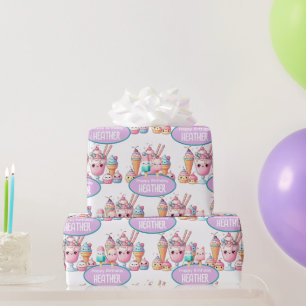 Cute Personlig IcePop Sommardag Girls Presentpapper