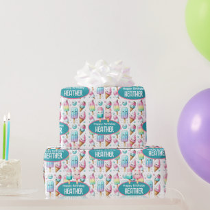 Cute Personlig IcePop Sommardag Girls Presentpapper