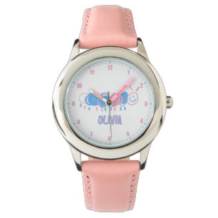 Cute Personlig Kids Doodle Mask Teckning Armbandsur