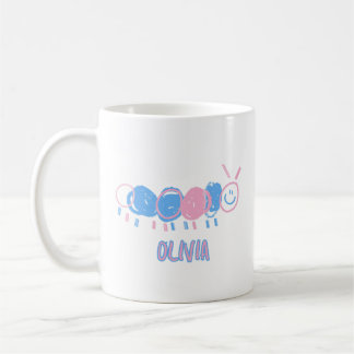 Cute Personlig Kids Doodle Mask Teckning Kaffemugg