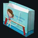 Cute Personlig Kids Gymnastics Girls Birthday<br><div class="desc">Den här söta anpassningsbarna-födelsedagsfesten i gymnastiksäcken har en söt brunetgymnastikflicka som står framför en bom. Hon bär ett rött leotard och leker med inbjudan till sin roligt och tumlande barn party vid den lokala gymnastiksalen. Fin blå anpassningsbar för ditt barn.</div>