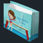 Cute Personlig Kids Gymnastics Girls Birthday<br><div class="desc">Den här söta anpassningsbarna-födelsedagsfesten i gymnastiksäcken har en söt brunetgymnastikflicka som står framför en bom. Hon bär ett rött leotard och leker med inbjudan till sin roligt och tumlande barn party vid den lokala gymnastiksalen. Fin blå anpassningsbar för ditt barn.</div>