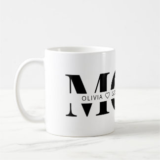 Cute Personlig Kids Namn Mamma Kaffemugg