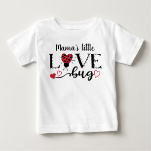 Cute Personlig Ladybug Red Heart Valentine Kids T Shirt