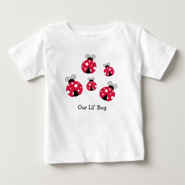 Cute Personlig Ladybug T Shirt (Framsida)