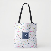 Cute Personlig Monogram Golf Mönster Kvinnor