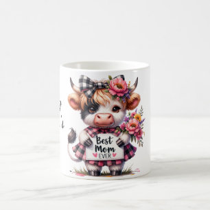 Cute Personlig Mors dag-citat/Cow Kaffemugg