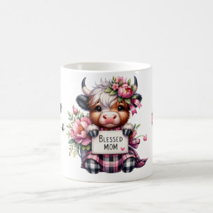 Cute Personlig Mors dag-citat/Cow Kaffemugg