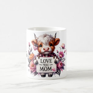 Cute Personlig Mors dag-citat/Cow Kaffemugg