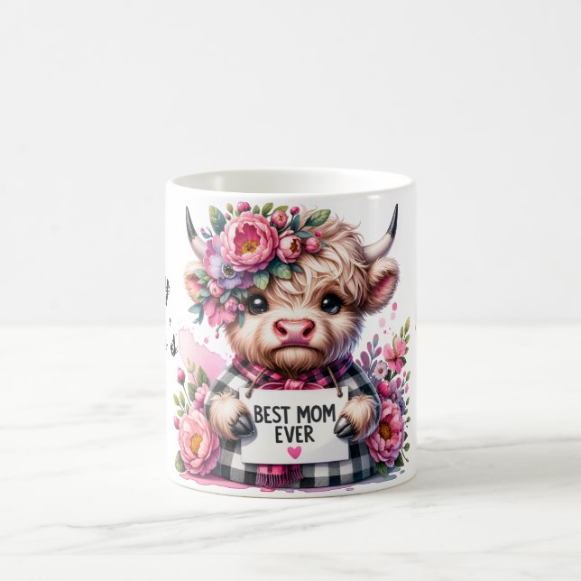 Cute Personlig Mors dag-citat/Cow Kaffemugg (Center)