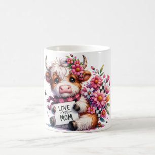 Cute Personlig Mors dag-citat/Cow Kaffemugg