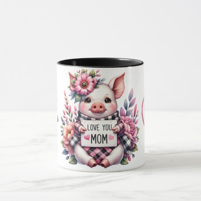 Cute Personlig Mors dag-citat/Gris Mugg (Center)