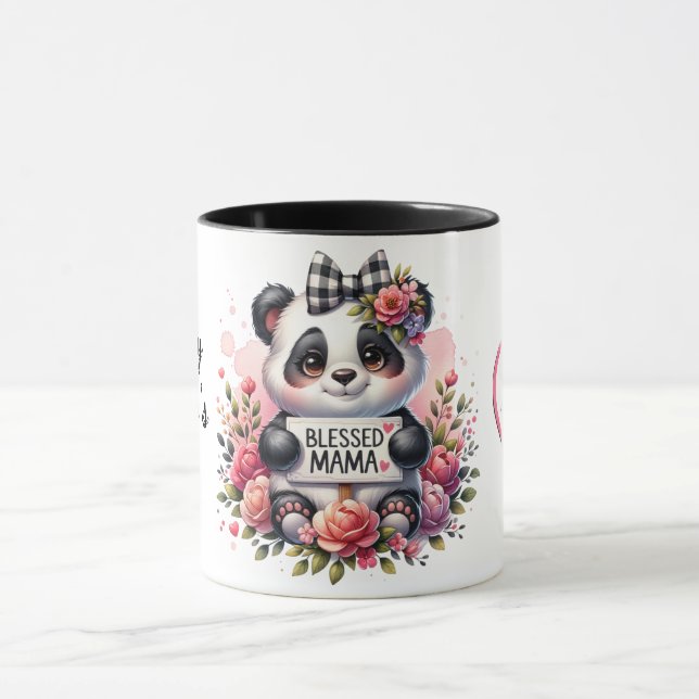 Cute Personlig Mors dag-citat/Panda Mugg (Center)