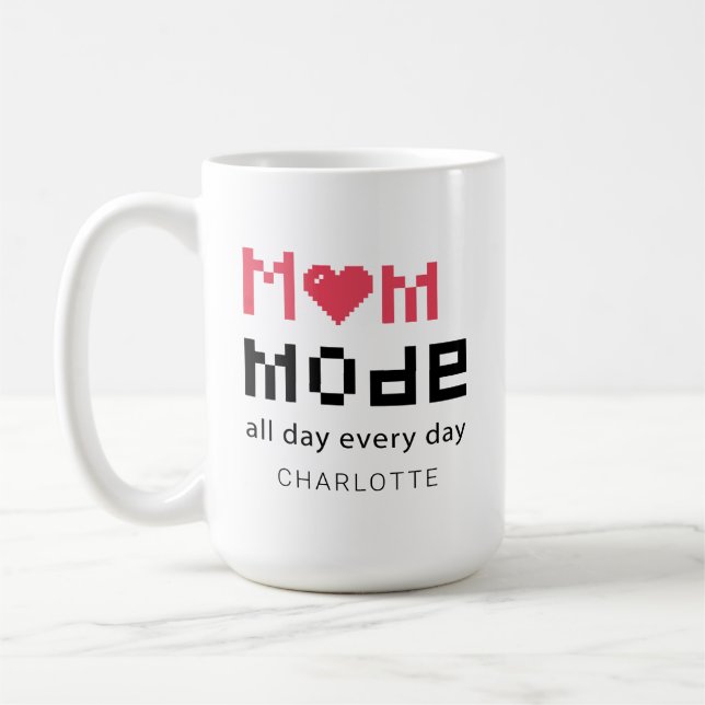 Cute Personlig Mors dag Funny Mamma Gag Kaffemugg (Vänster)