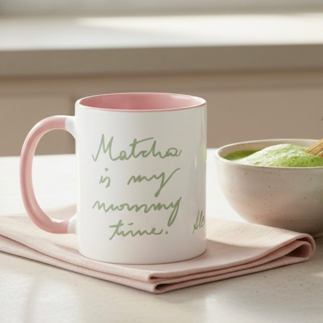 Cute Personlig Namn Mamma Matcha Tea-skript Mugg (Skapare uppladdad)