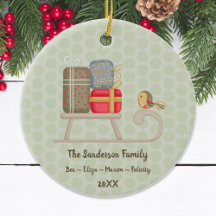 Cute Personlig Nordic jul Sled