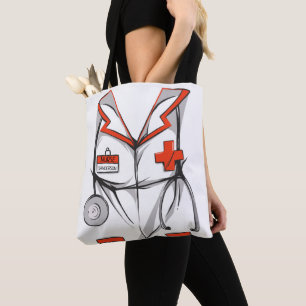 Cute Personlig Nurse Scrubs Outfit Namn Tygkasse