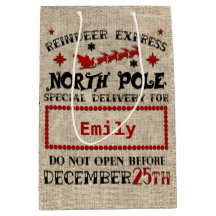Cute Personlig Officiell Santa Sack GIFT BAG