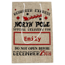 Cute Personlig Officiell Santa Sack GIFT BAG