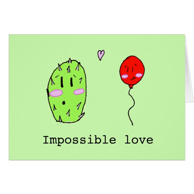 Cute-personlig omöjligt Kärlek Hälsningskort (Framsidan Horizontal)