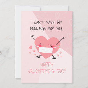 Cute Personlig Pandemi Valentindagen Heart Julkort