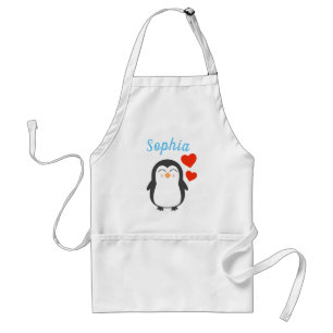 Cute Personlig Penguin Apron Förkläde