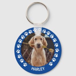 Cute Personlig Pet Photo Hund älskare Nyckelring