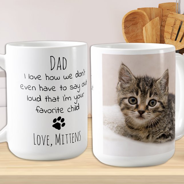 Cute Personlig Pet Photo Hund Cat Pappa Kaffemugg (Skapare uppladdad)