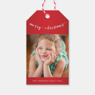 Cute Personlig Photo God jul Gift-Märkre Presentetikett