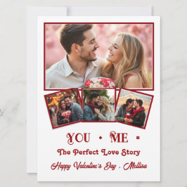 Cute Personlig Photo Valentine Day Julkort