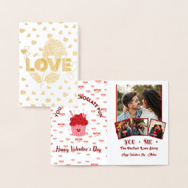 Cute Personlig Photo valentines day Folierat Kort