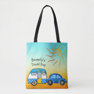 Cute Personlig Road Resa Travel Tote Tygkasse