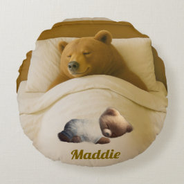 Cute Personlig Round Bear Dekorativ kudde