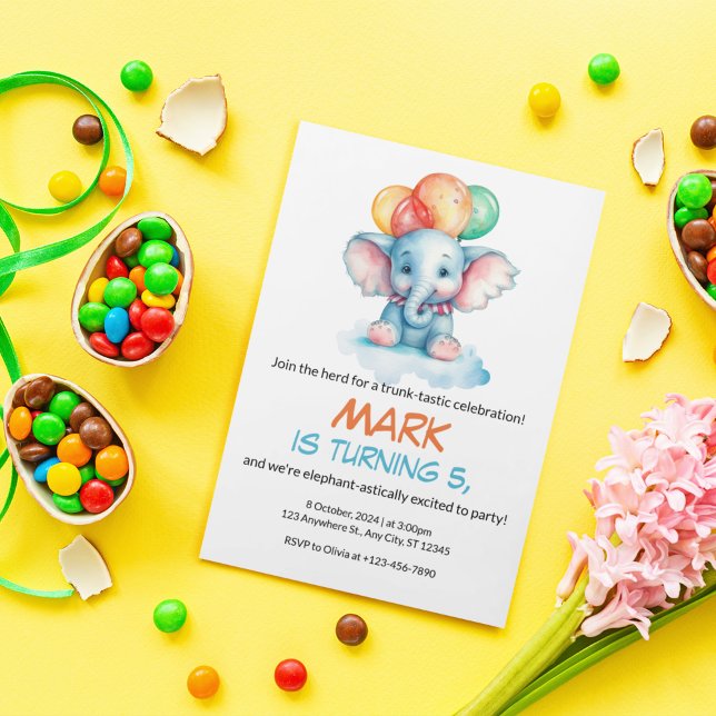 Cute Personlig Safari Birthday-inbjudan Inbjudningar (SAFARI BOY BIRTHDAY INVITATION)
