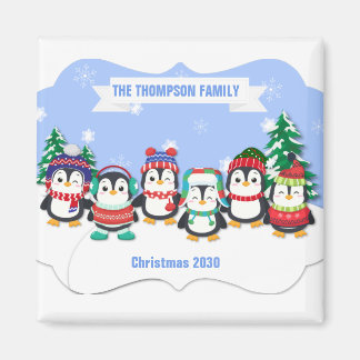 Cute Personlig sex Penguins Julmagnet Magnet