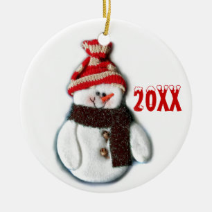 Cute Personlig Snögubbe Ornament