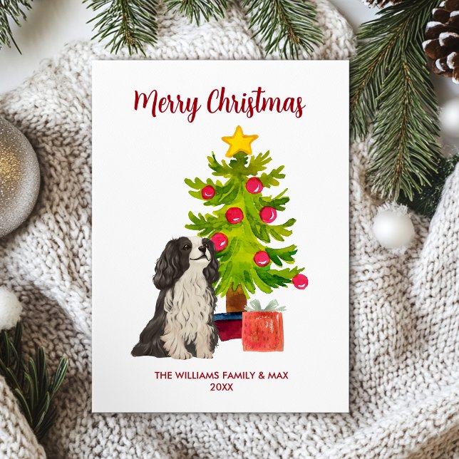 Cute Personlig Spanska Hund Jul Julkort (Skapare uppladdad)