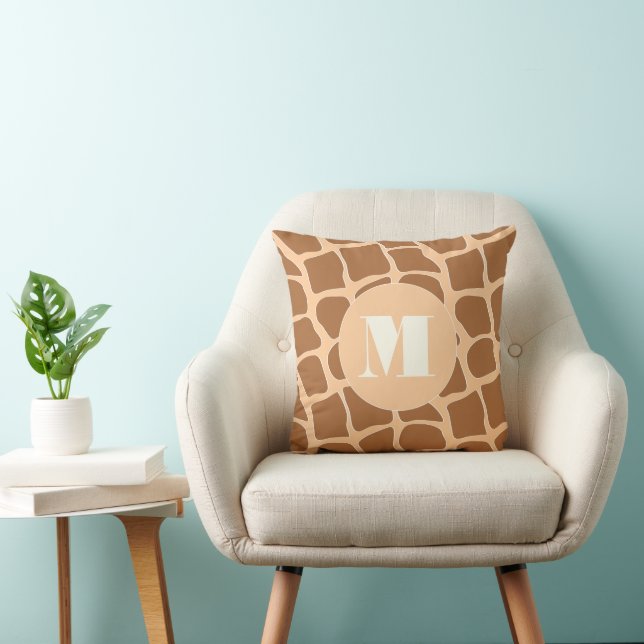 Cute Personlig Stylized Giraffe Mönster Pillow Kudde (Stol)